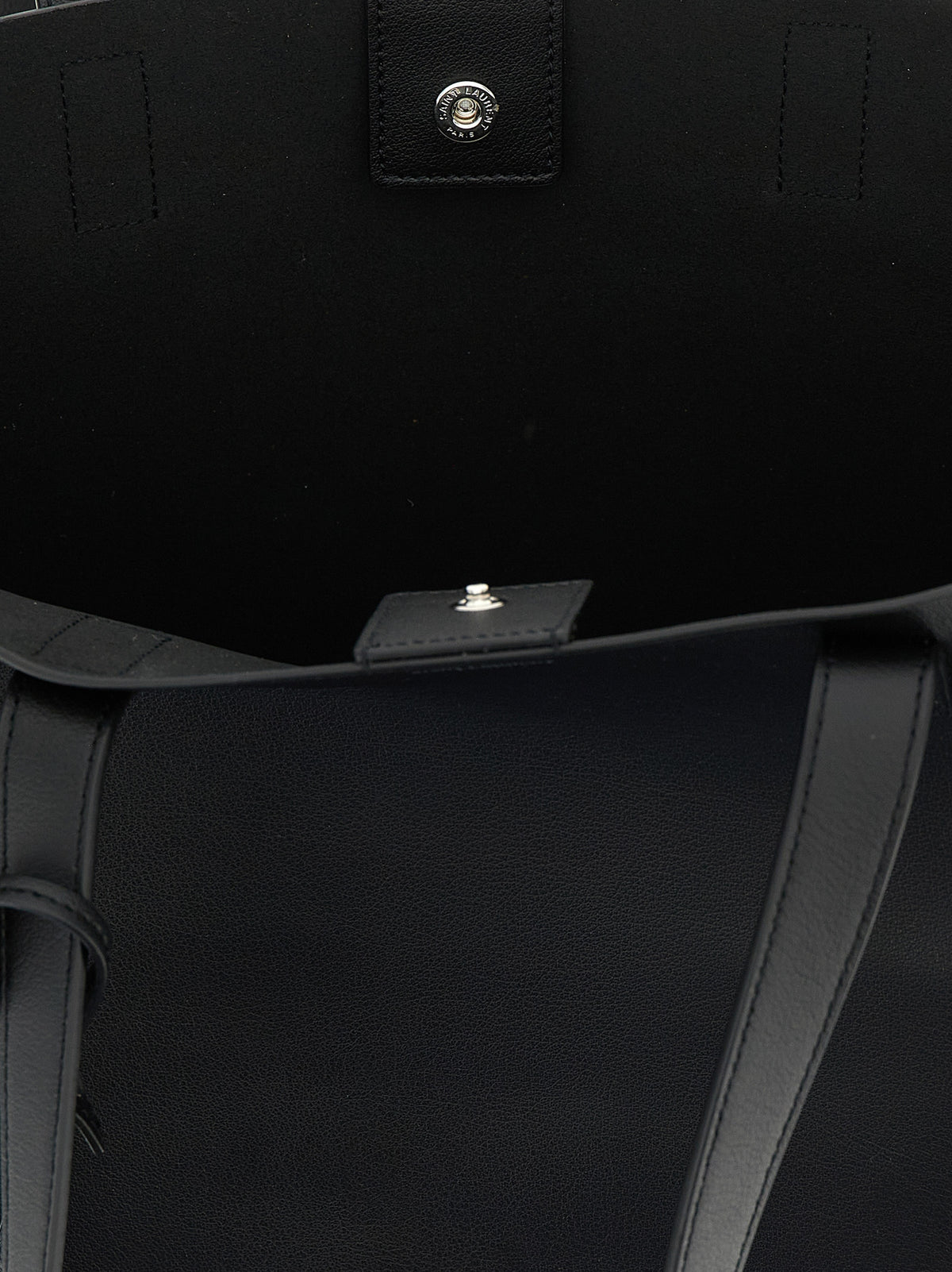Saint Laurent Logo Tote Bag in Black Calfskin – image 4