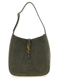 Saint Laurent Le 5 à 7 Micro Shoulder Bag in Grey Lambskin