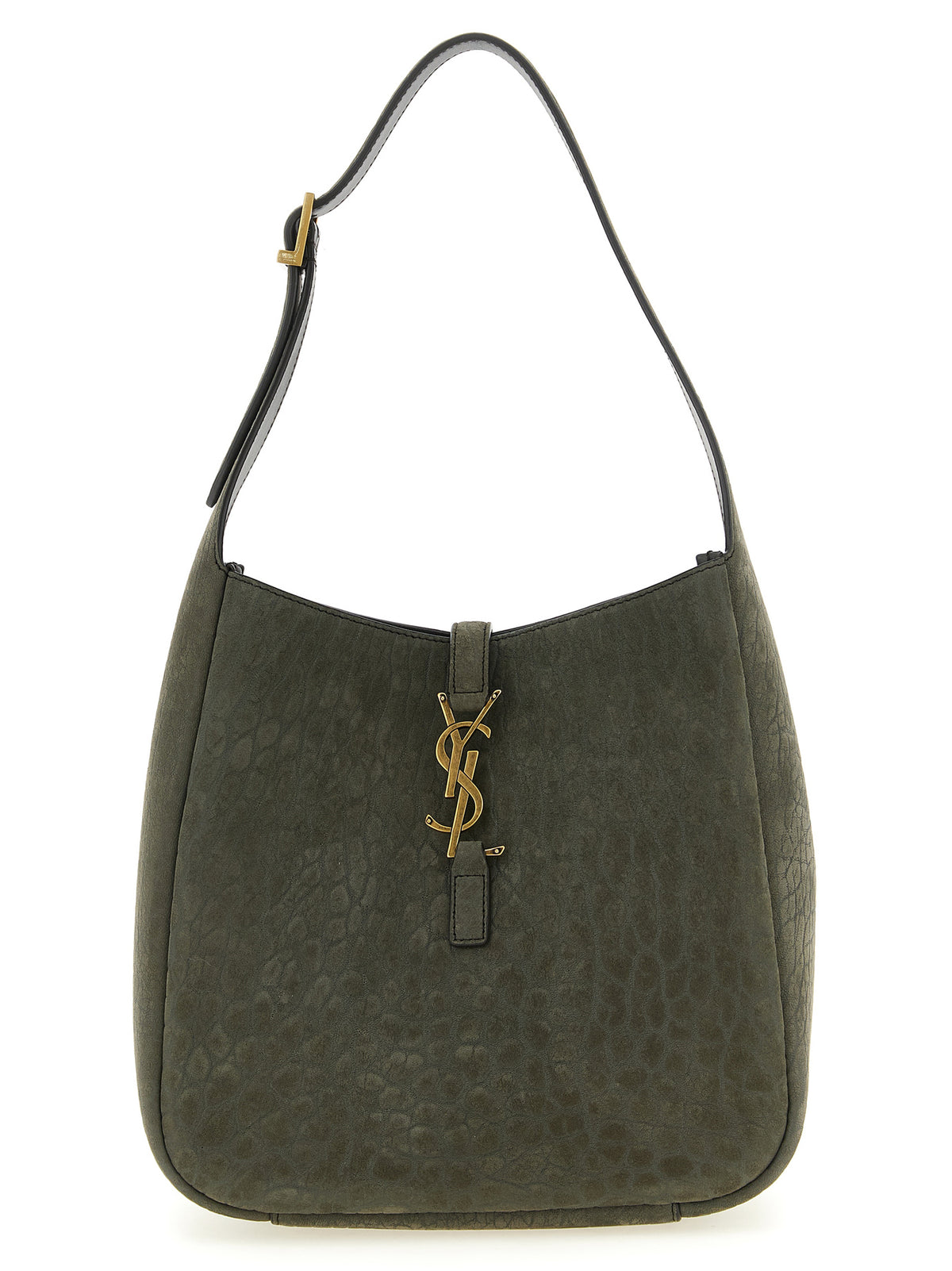 Saint Laurent Le 5 à 7 Micro Shoulder Bag in Grey Lambskin
