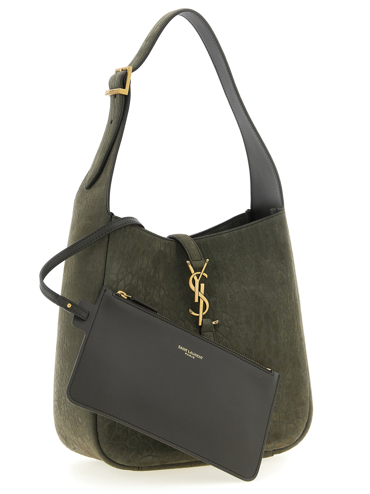 Saint Laurent Le 5 à 7 Micro Shoulder Bag in Grey Lambskin – image 3