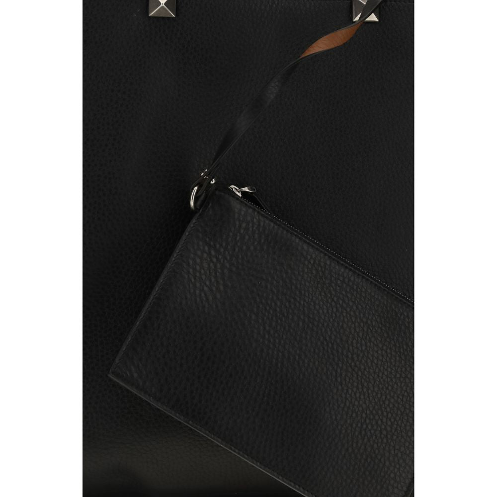 Valentino Garavani Rockstud vendbar totebag i svart kalveskinn – bilde 4