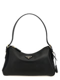 Prada Aimée Medium Shoulder Bag in Black Calfskin
