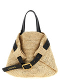 Loewe Punch Hole Mini totebag i beige raffia