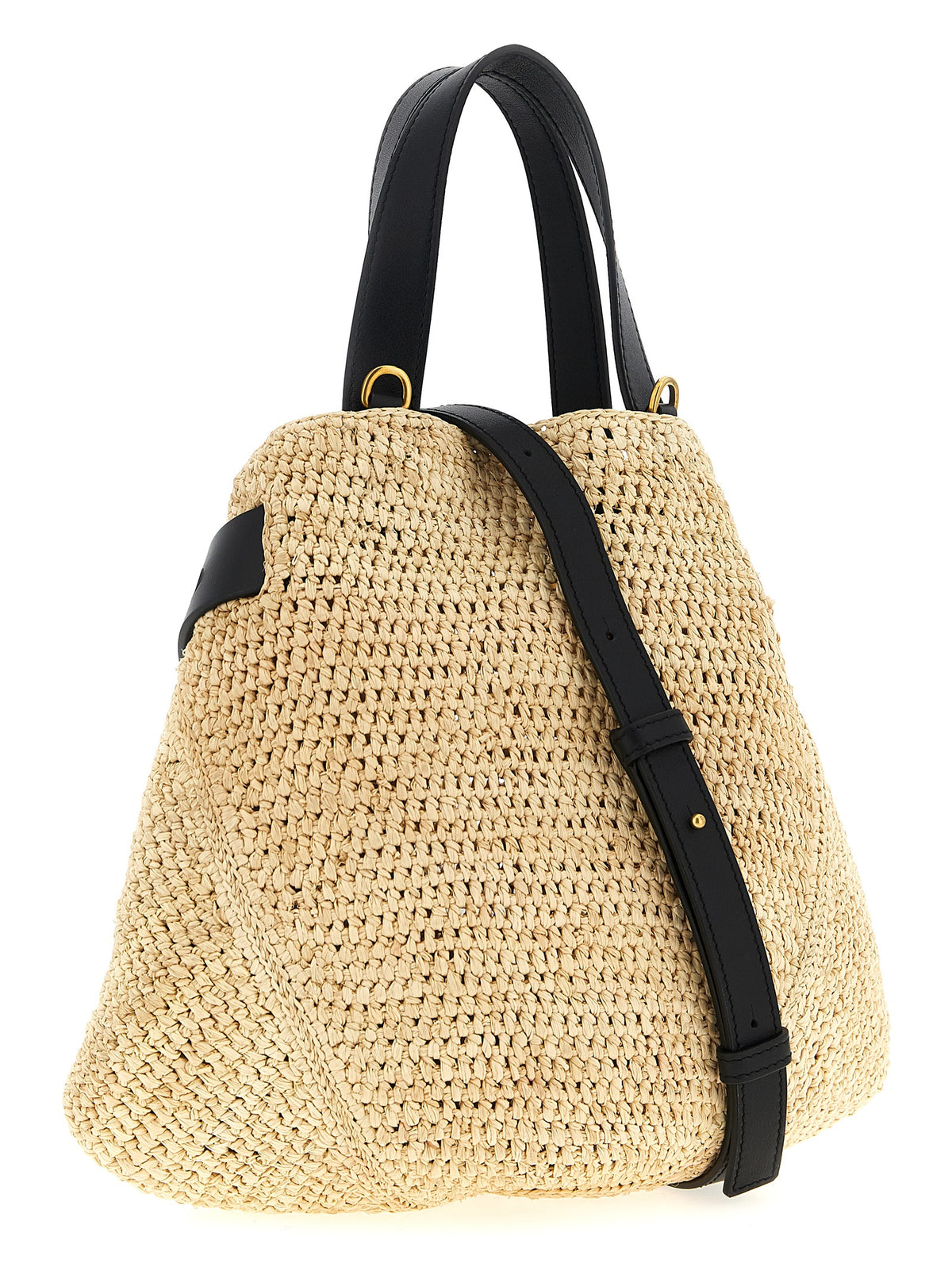 Loewe Punch Hole Mini totebag i beige raffia – bilde 2