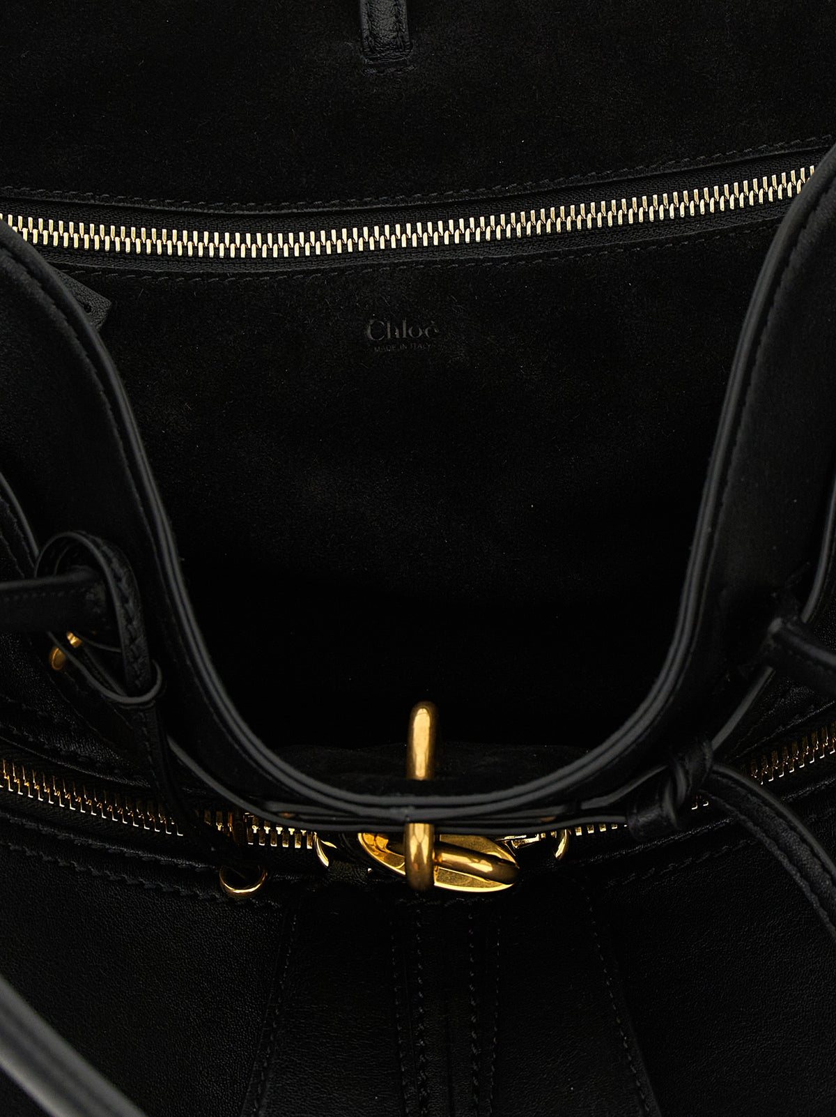 Chloé Paddington Sling Large Shoulder Bag in Black Lambskin – image 4
