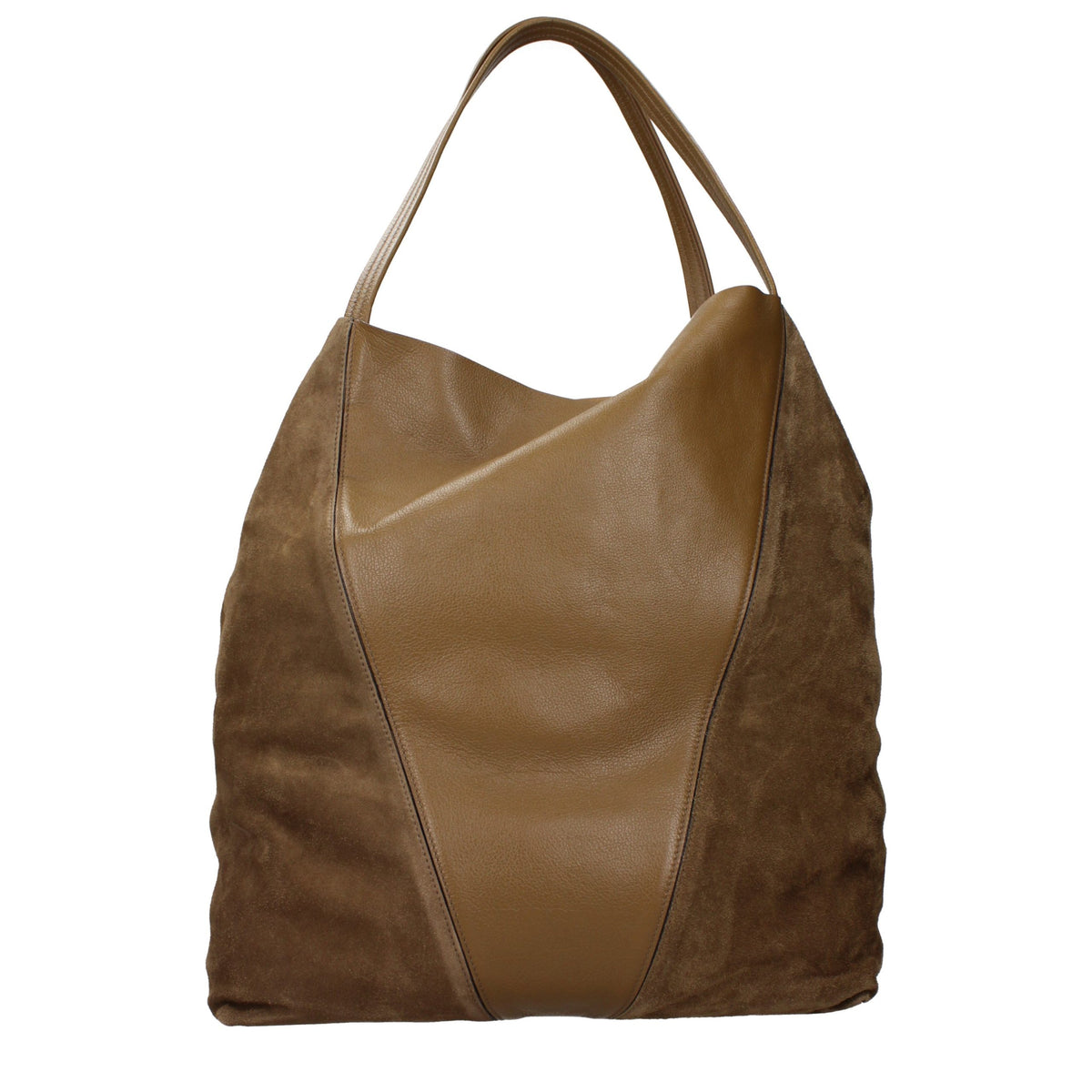 Chloé skulderveske med vintageeffekt i brunt semsket skinn – bilde 3