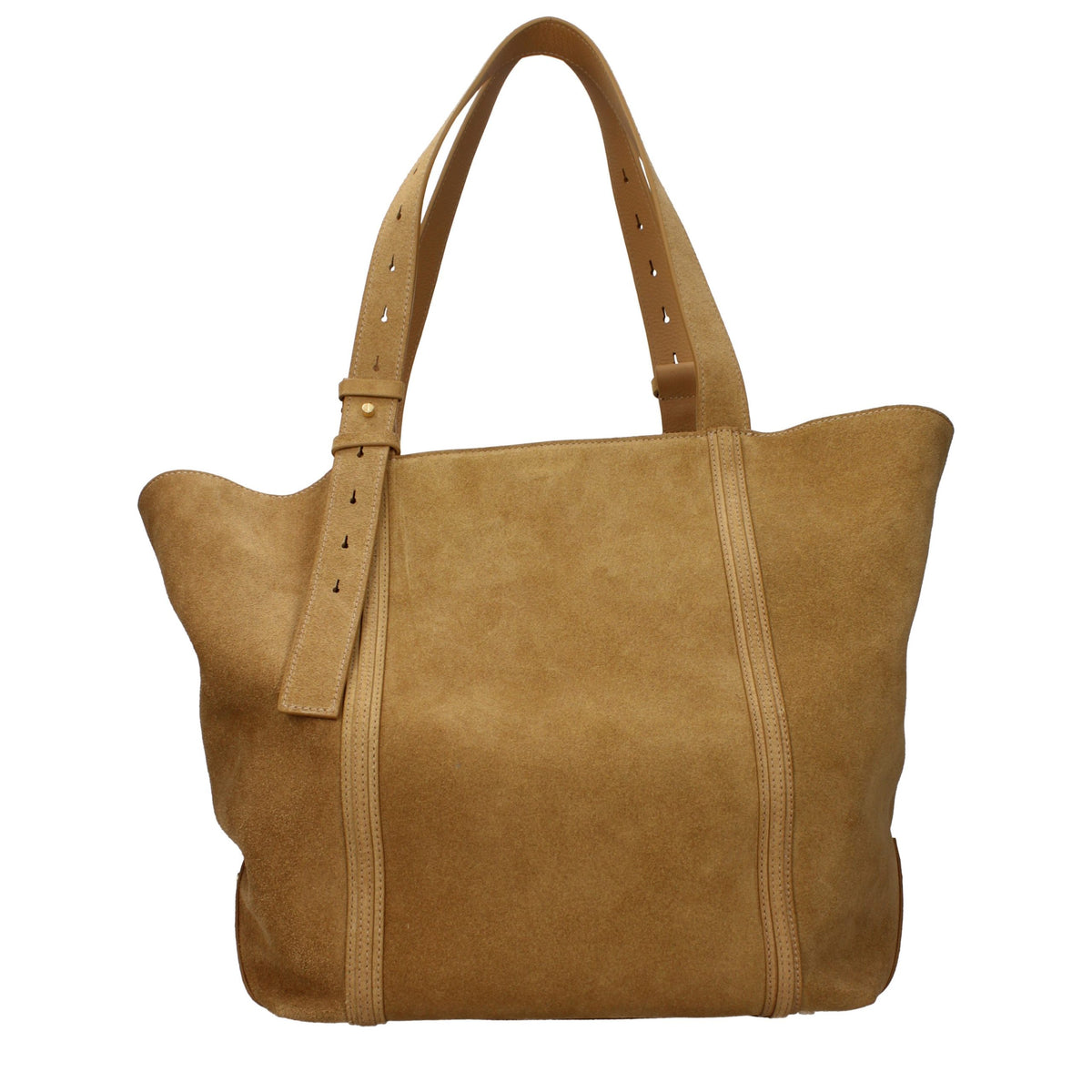 Golden Goose skulderveske med slitt effekt i brunt semsket skinn – bilde 3