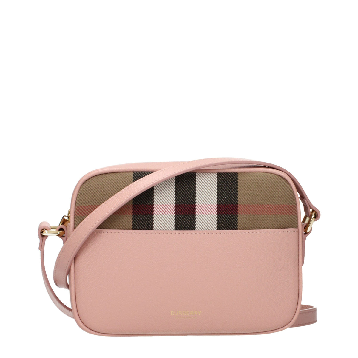 Burberry crossbody-veske i rosa skinn