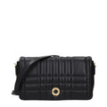 Burberry crossbody-veske med vintageeffekt i svart skinn