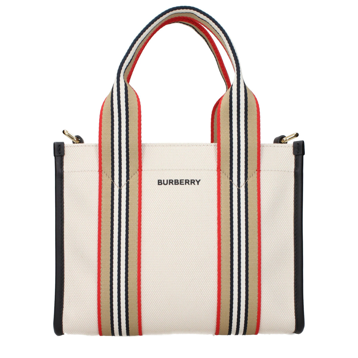 Burberry håndveske med vintageeffekt i beige stoff