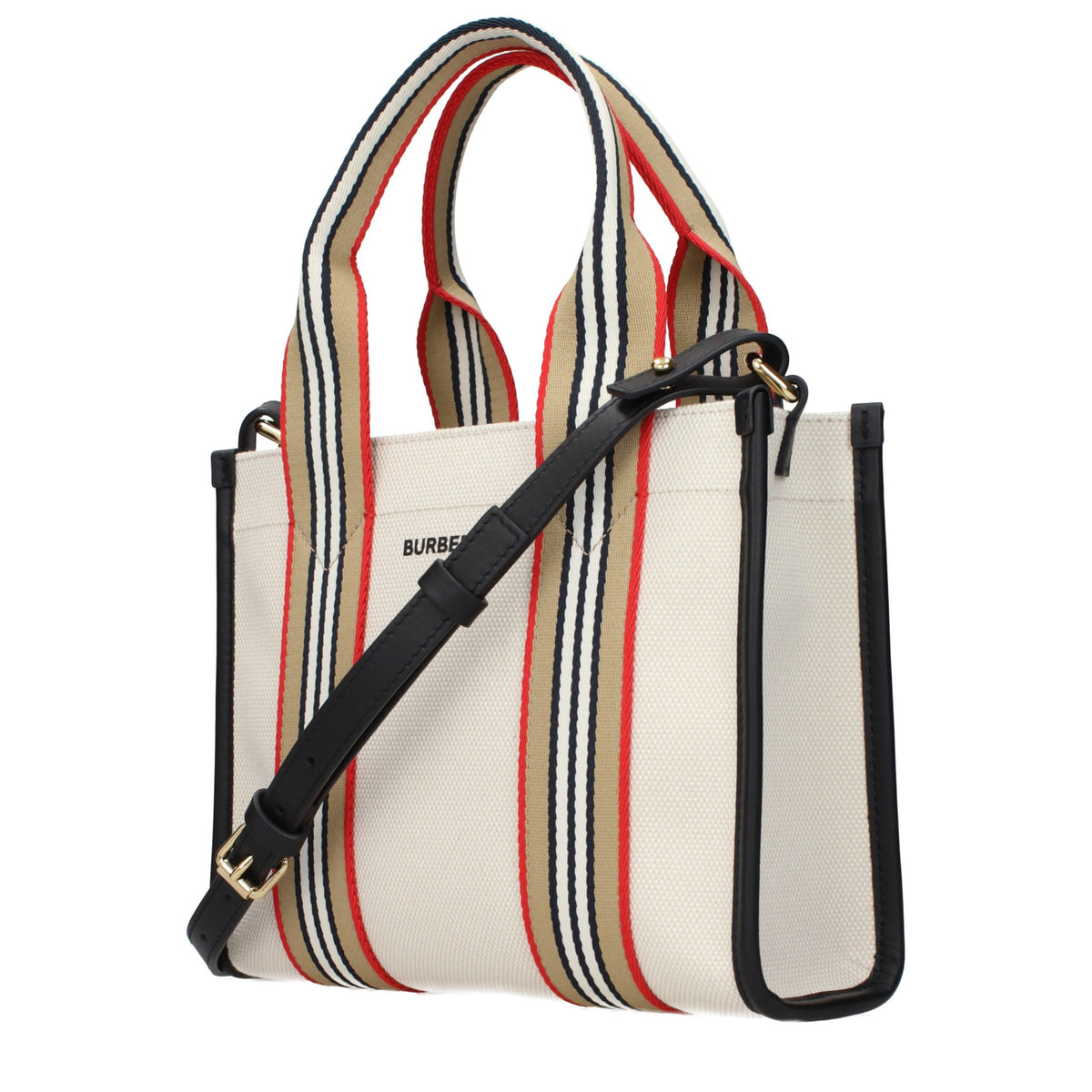 Burberry håndveske med vintageeffekt i beige stoff – bilde 2