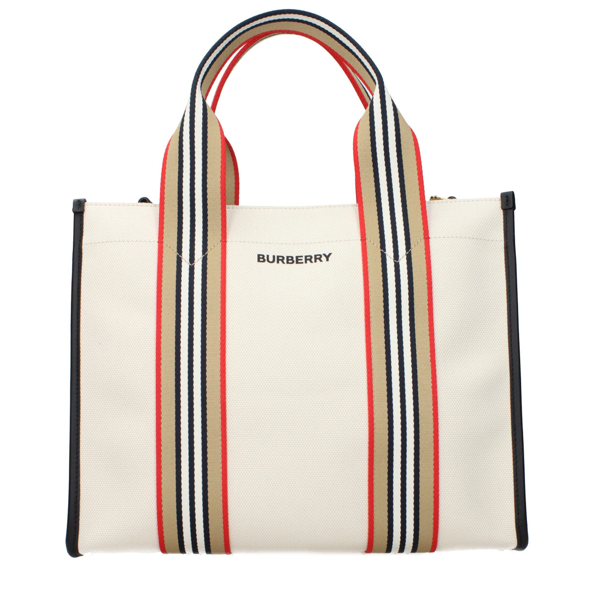 Burberry håndveske med vintageeffekt i beige stoff