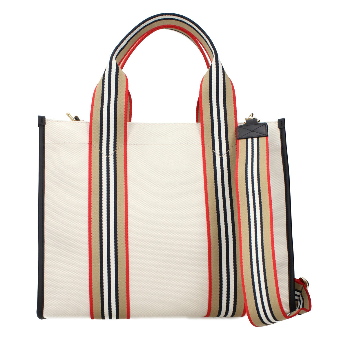 Burberry håndveske med vintageeffekt i beige stoff – bilde 3