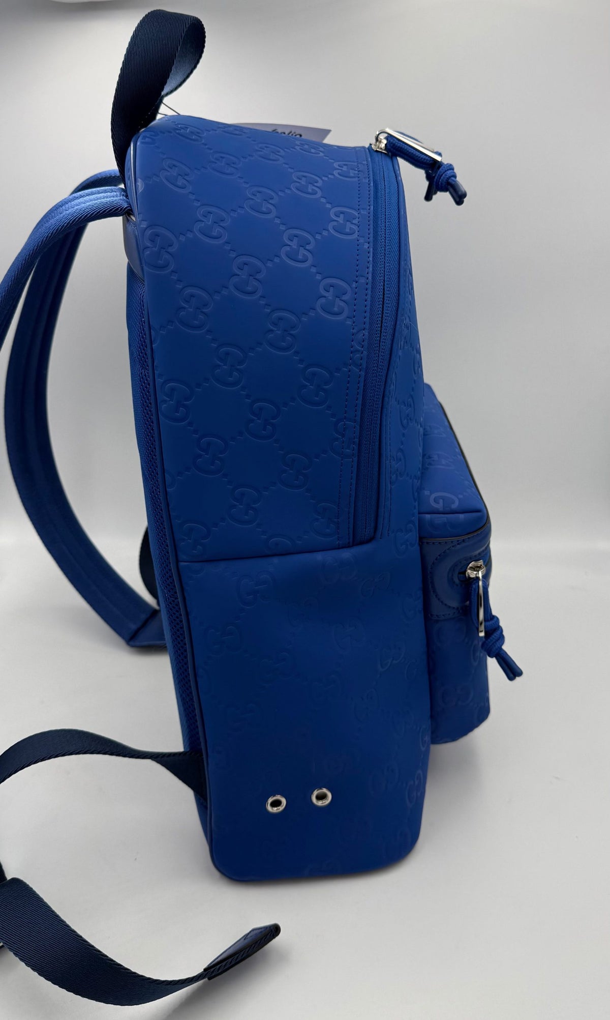 Gucci GG Backpack in Blue Leather – image 4