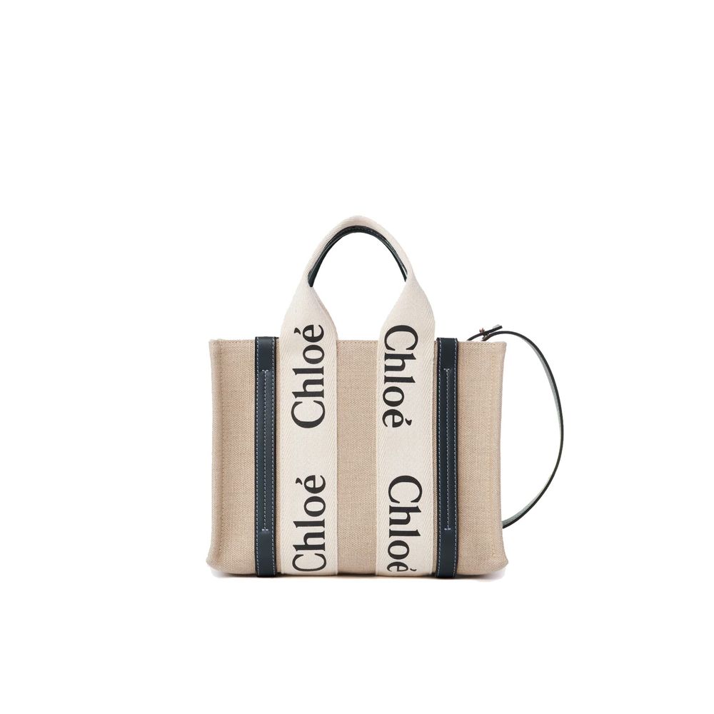 Chloé totebag i beige lin