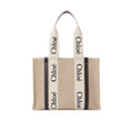 Chloé totebag i beige lin