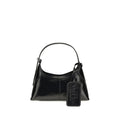 Marc Jacobs Small Belted Sack Shoulder Bag in Black Crinkle Calf Leather