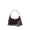 Marc Jacobs Small Belted Sack skulderveske i brunt crinkle-kalveskinn