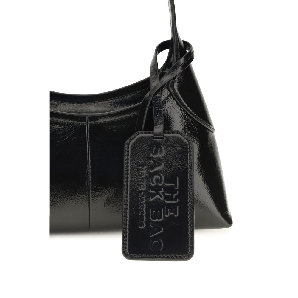 Marc Jacobs Small Belted Sack Shoulder Bag in Black Crinkle Calf Leather – image 4