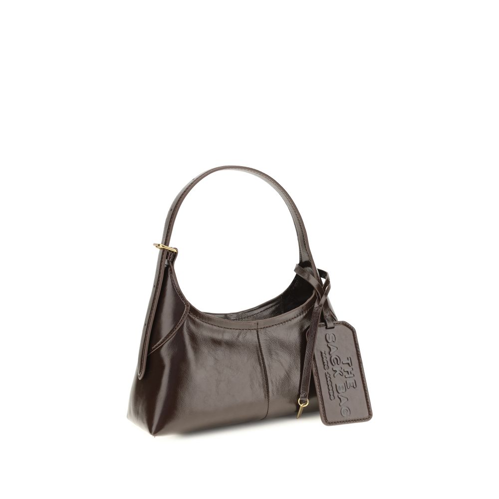 Marc Jacobs Small Belted Sack skulderveske i brunt crinkle-kalveskinn – bilde 2