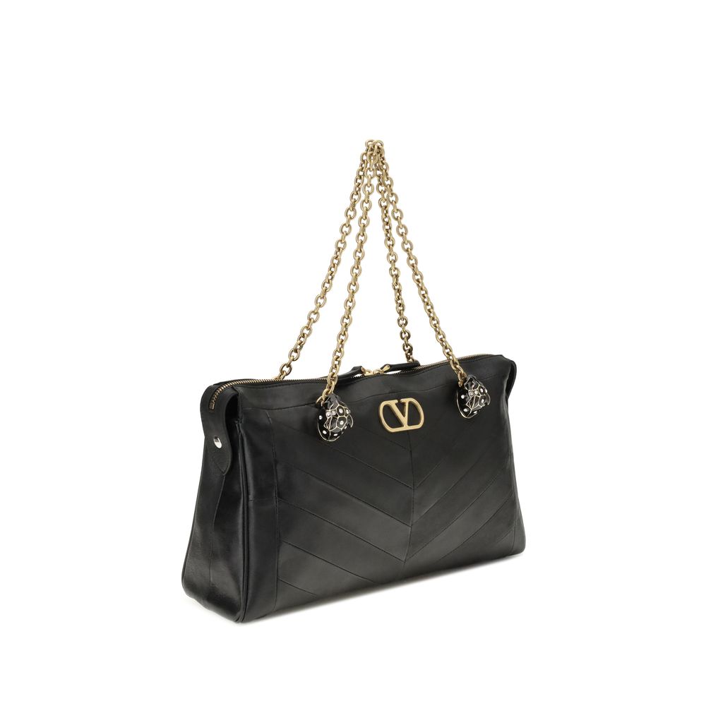 Valentino Garavani Medium Panthea Shoulder Bag in Black Nappa Leather – image 2