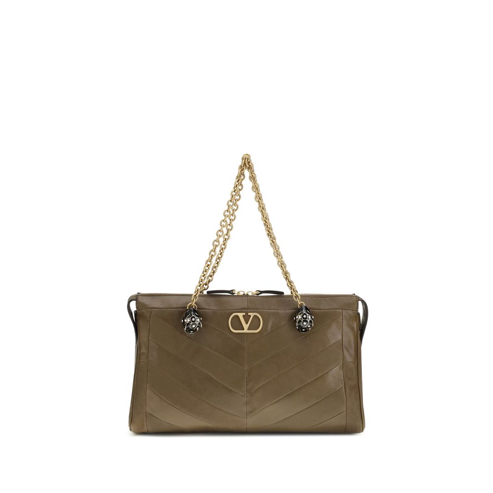 Valentino Garavani Medium Panthea Shoulder Bag in Bicolour Nappa Leather
