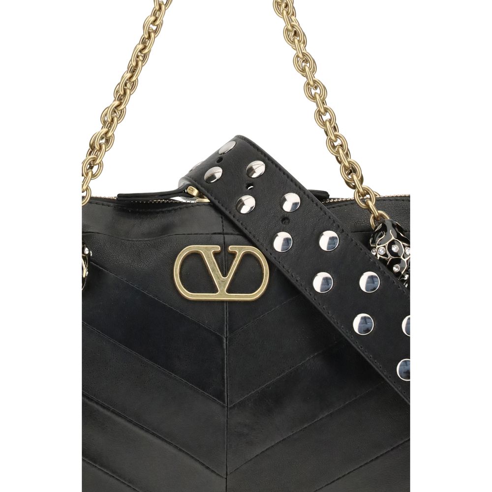 Valentino Garavani Medium Panthea Shoulder Bag in Black Nappa Leather – image 4
