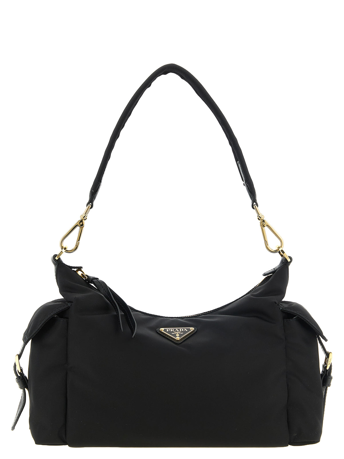 Prada Explore axelväska i svart Re-Nylon