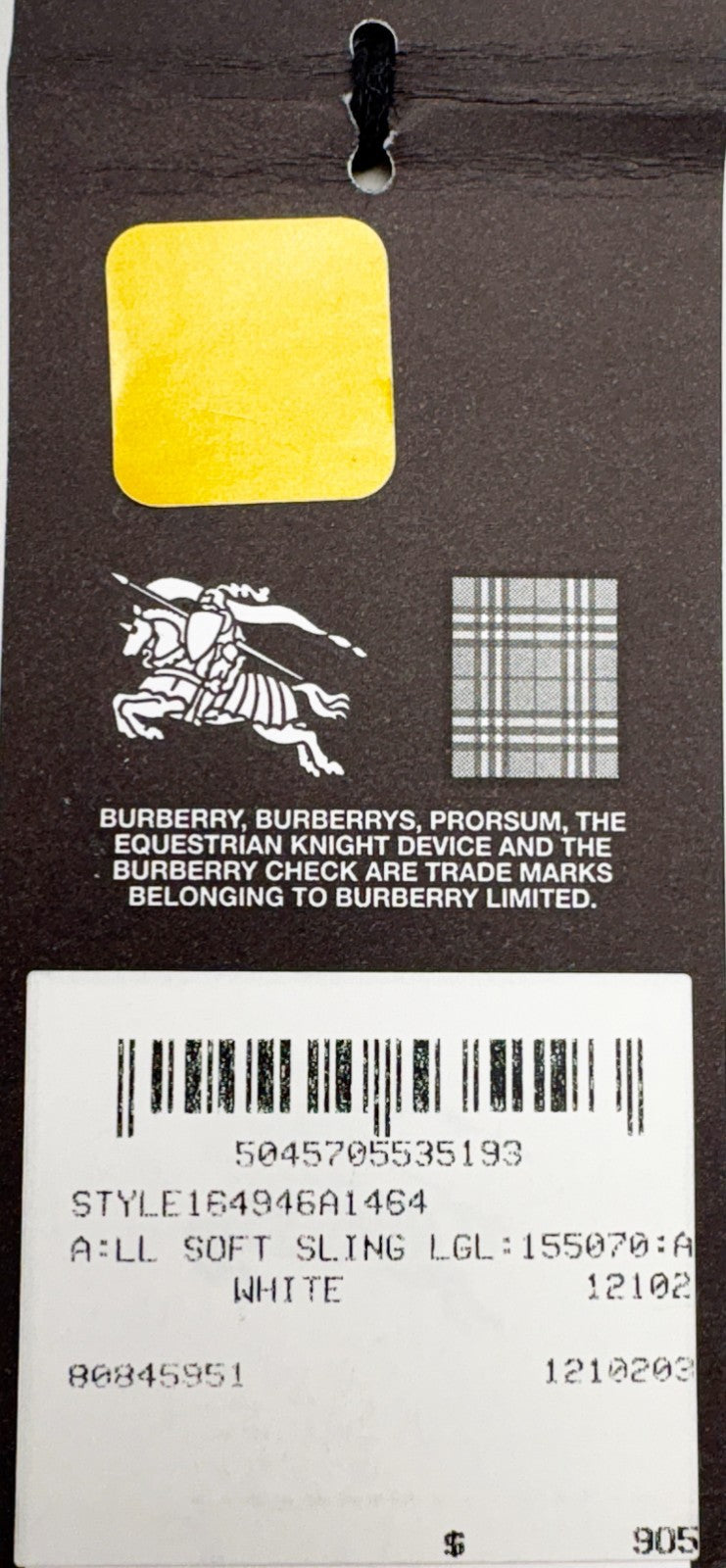 Burberry Large sling-väska crossbody i narvat skinn – bild 4
