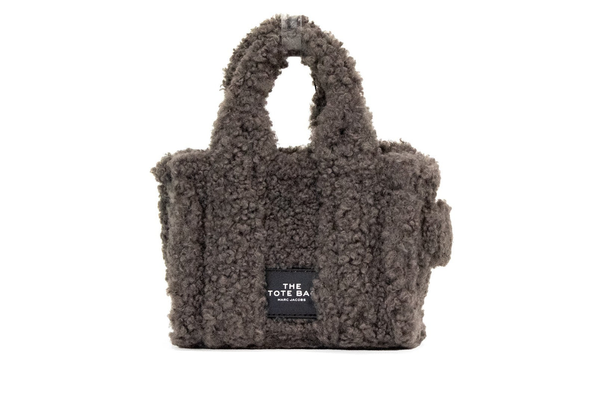 Marc Jacobs The Teddy Micro totebag i grå fuskpäls