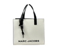 Marc Jacobs Grind Mini totebag i svart och vitt narvat skinn