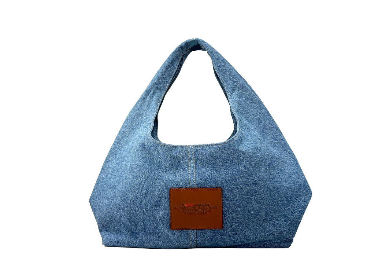 Marc Jacobs x A.P.C. The Denim Sack Bag i blå denim – bild 2