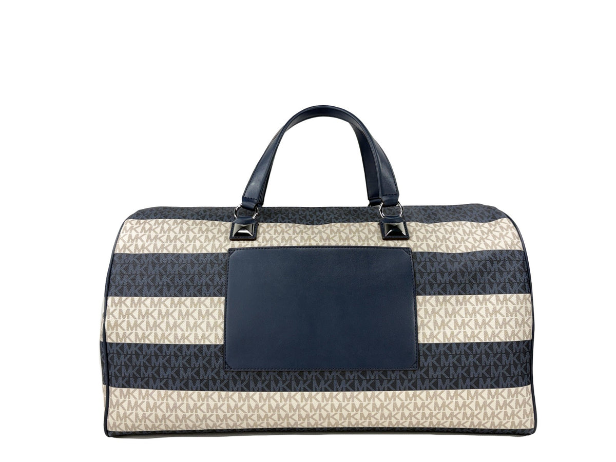 Michael Kors Grayson XL weekendväska i marinblå Signature PVC – bild 3
