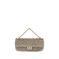 Valentino Garavani Rockstud Spike Medium Shoulder Bag in Grey Suede