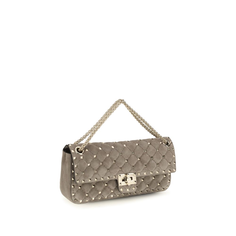 Valentino Garavani Rockstud Spike Medium Shoulder Bag in Grey Suede – image 2