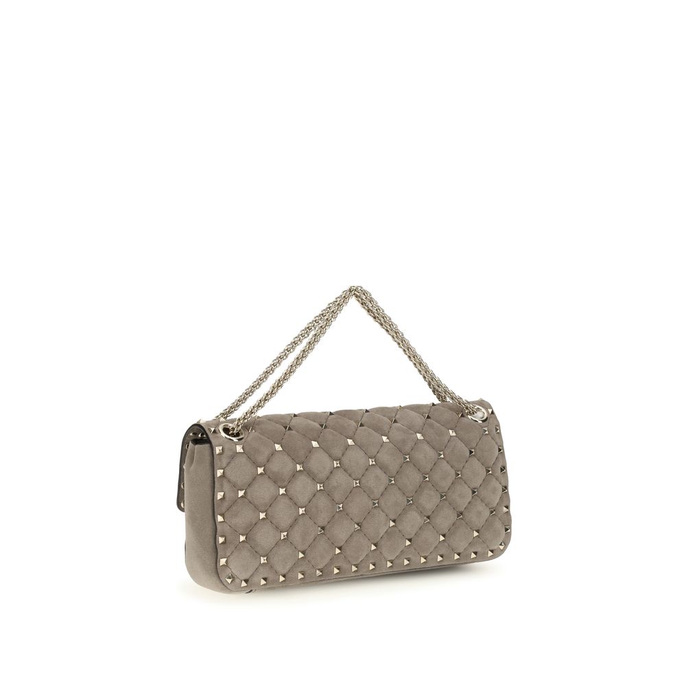 Valentino Garavani Rockstud Spike Medium Shoulder Bag in Grey Suede – image 3