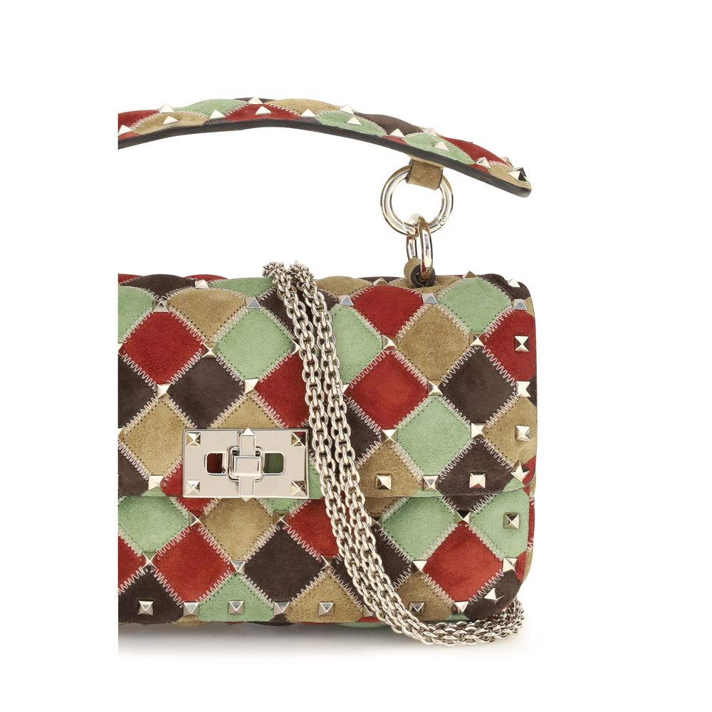 Valentino Garavani Rockstud Spike Small Shoulder Bag in Multicolour Suede – image 4