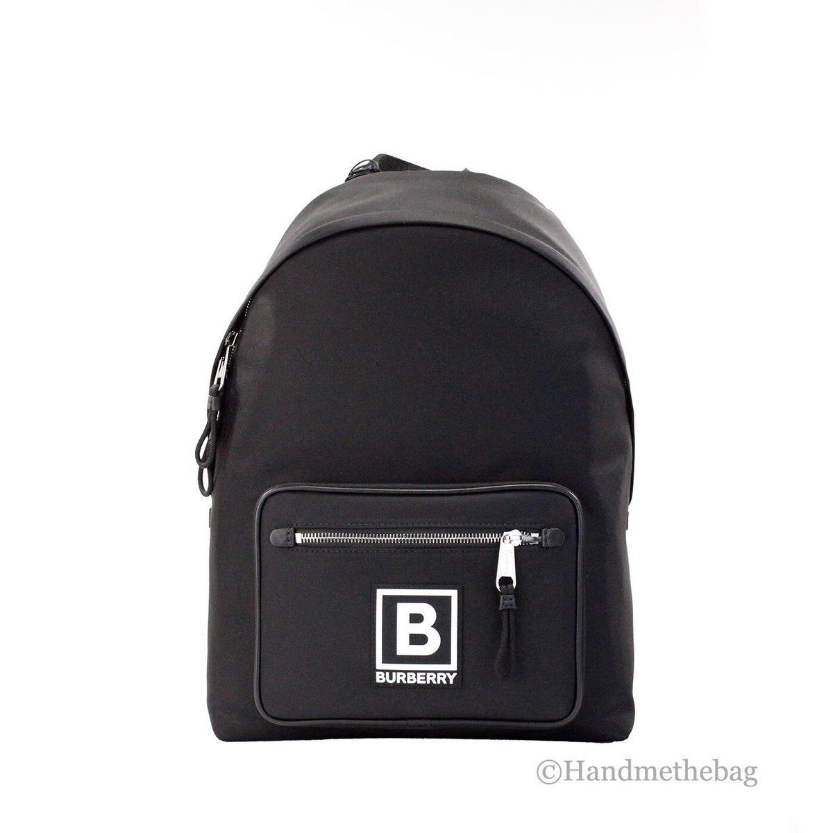 Burberry Abbeydale Large ryggsekk i svart nylon