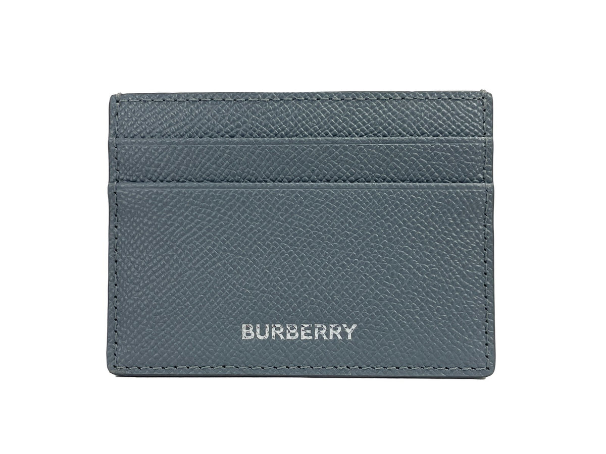 Burberry Sandon kortholder i stormgrått narvet skinn