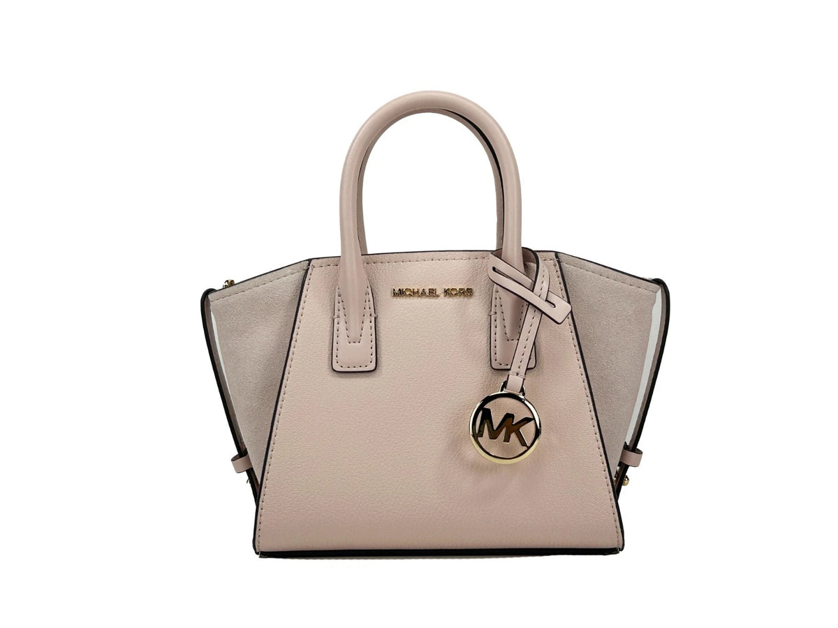 Michael Kors Avril Extra-Small väska i Powder Blush skinn och mocka
