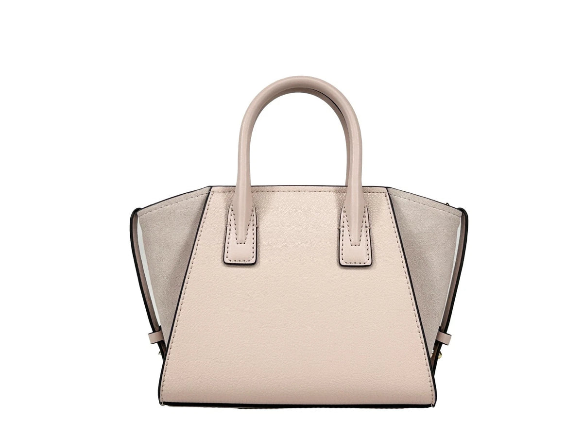 Michael Kors Avril Extra-Small väska i Powder Blush skinn och mocka – bild 3