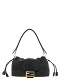 Fendi Baguette Soft Medium håndveske i svart nappa-lammeskinn
