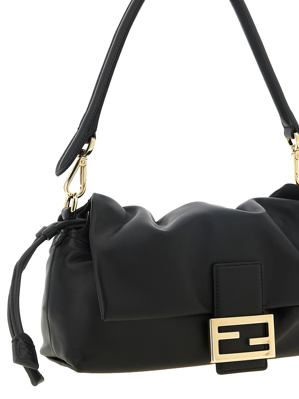 Fendi Baguette Soft Medium håndveske i svart nappa-lammeskinn – bilde 3