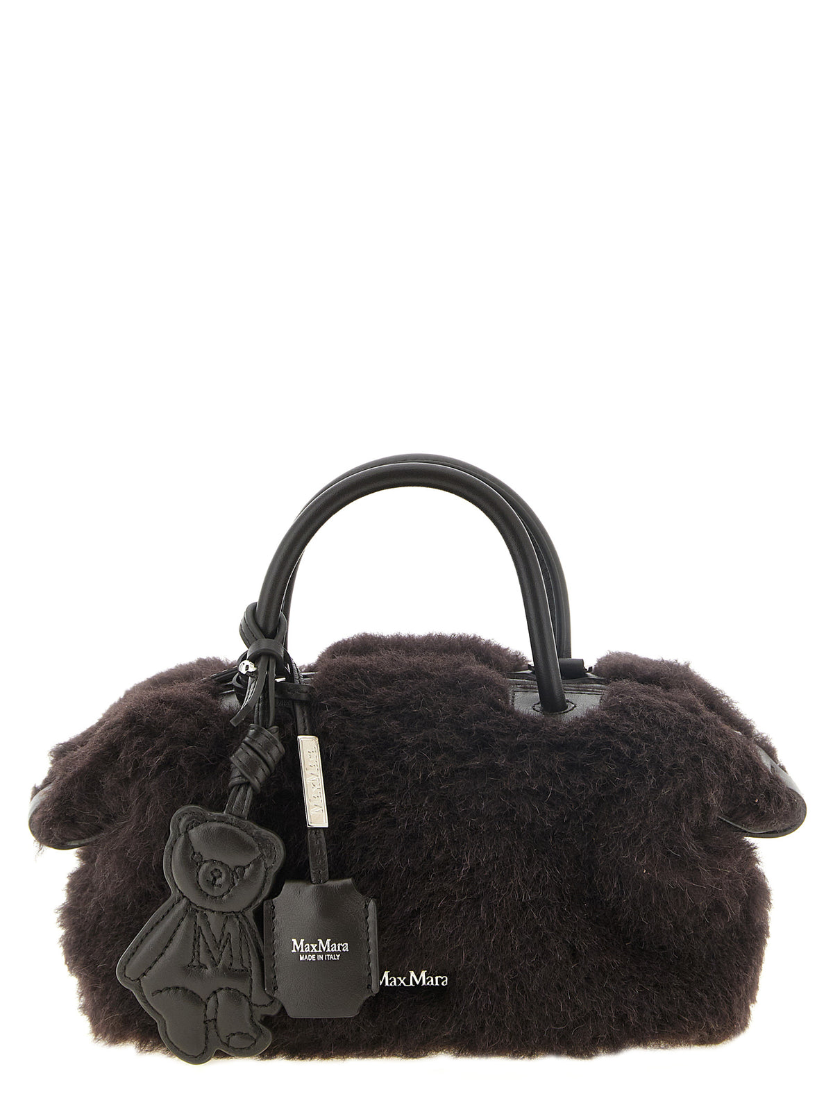 Max Mara Teddy Holdals liten handväska i brun kamelhår-teddy