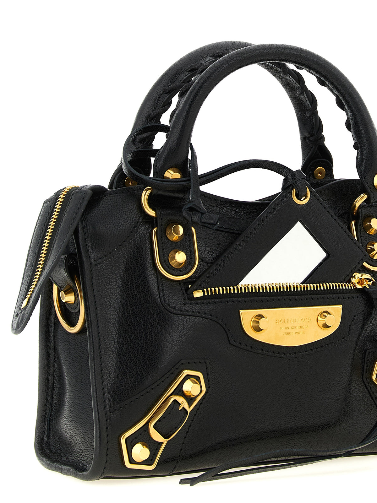 Balenciaga Le City Mini handväska i svart getskinn – bild 3
