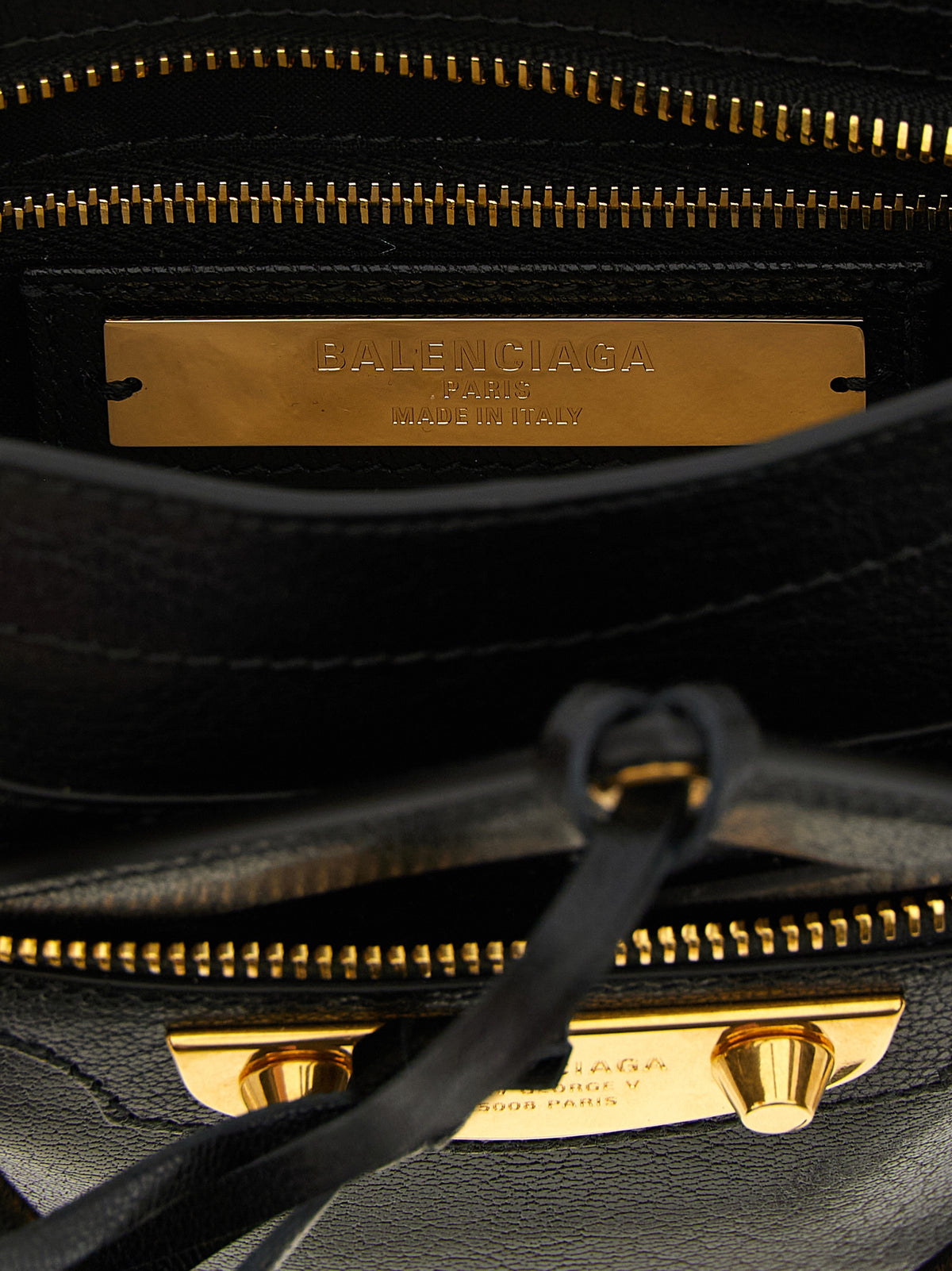 Balenciaga Le City Mini handväska i svart getskinn – bild 4
