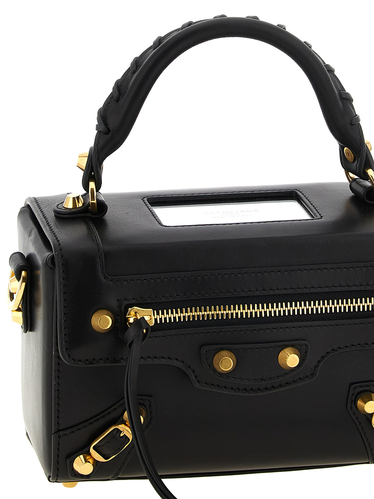 Balenciaga Box Le City Sleek handväska i svart kalvskinn – bild 3