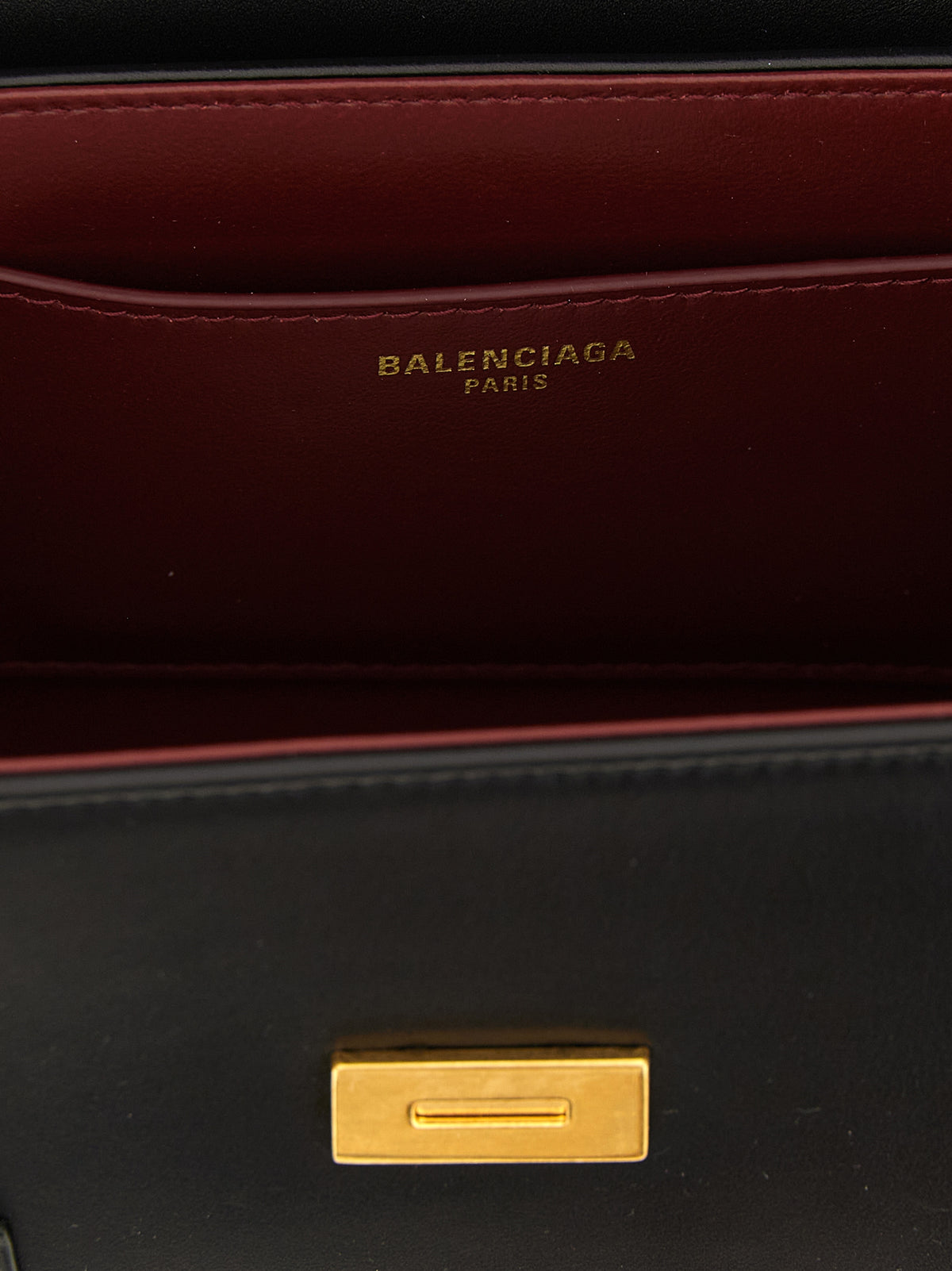 Balenciaga Box Le City Sleek handväska i svart kalvskinn – bild 4