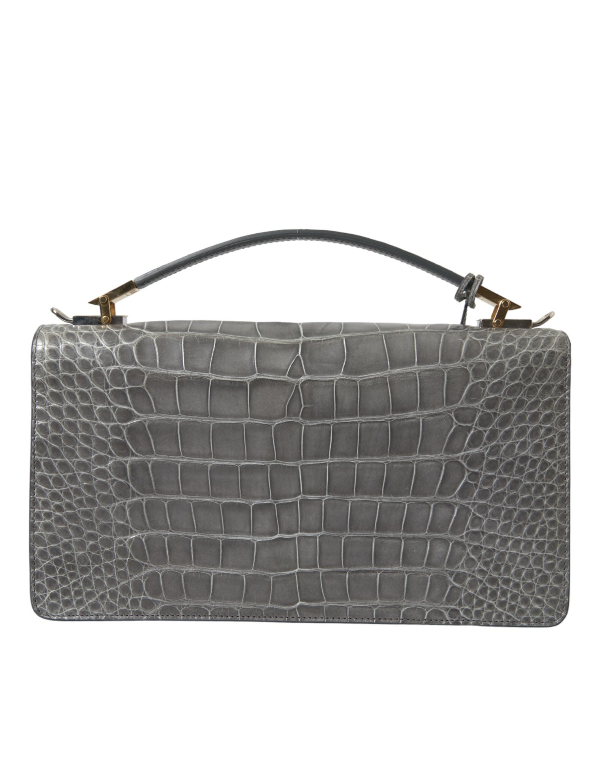 Balenciaga Gray Exotic Leather Medium Shoulder Hand Purse Bag