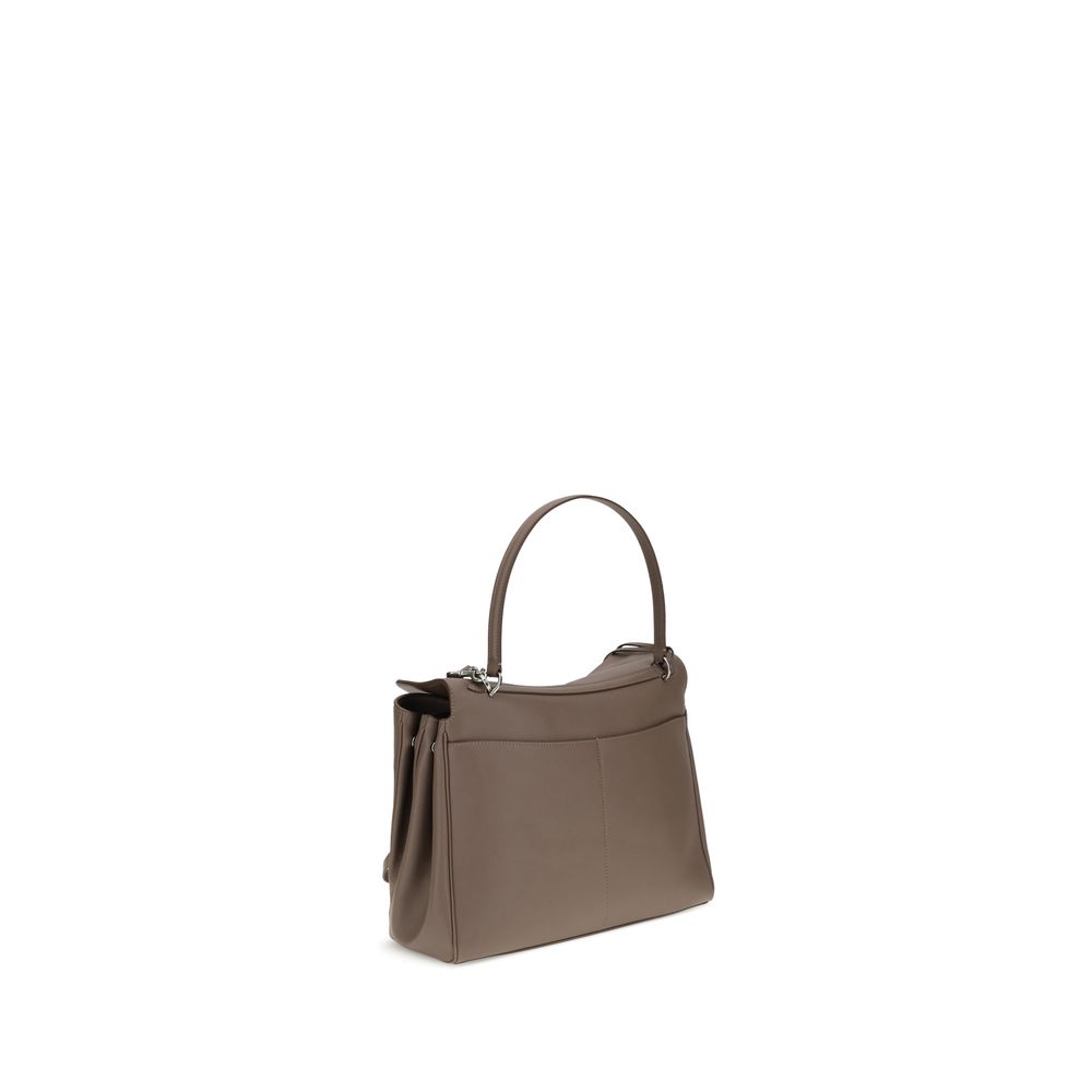 Balenciaga Gray Calf Leather Bos Taurus Shoulder Bag